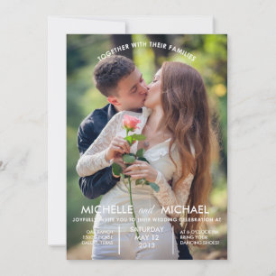 Engagement Photos Wedding Invitation
