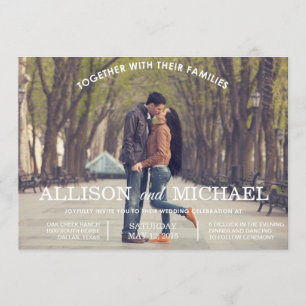 Engagement Photos Wedding Invitation
