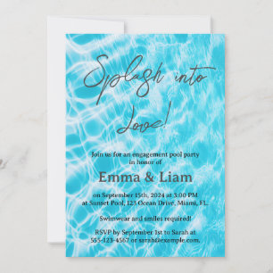 Engagement Pool Party Invitation