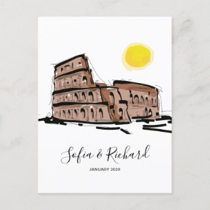 Engagement, proposal, anniversary couple gift holiday postcard