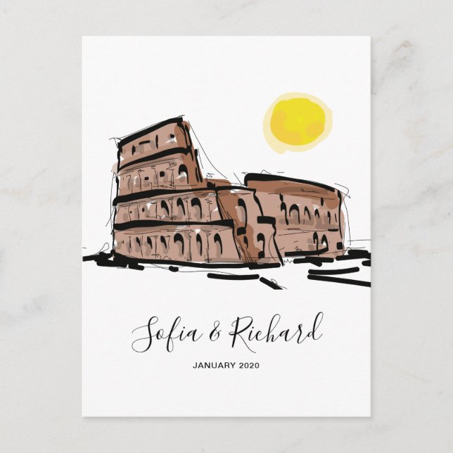 Engagement, proposal, anniversary couple gift holiday postcard (Front)