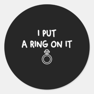 Engagement Proposal Boyfriend To Fiance Future Hus Classic Round Sticker