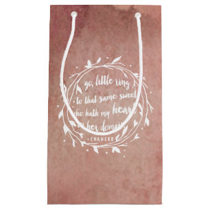 Engagement Quote Gift Bag   Romantic Watercolor
