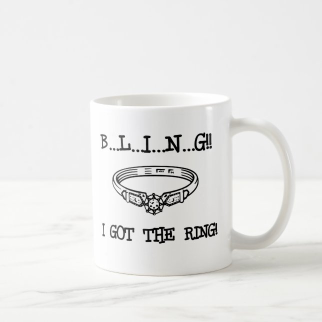 Engagement Ring Bling Coffee Mug (Right)