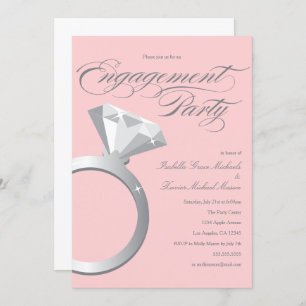 Engagement Ring - Blush   Engagement Party Invite