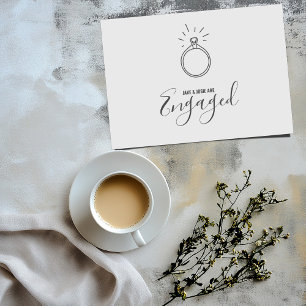 Engagement ring, engaged party announcement