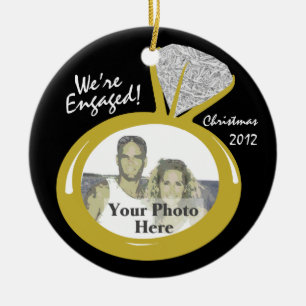 Engagement Ring Photo Ceramic Tree Decoration