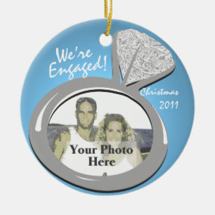 Engagement Ring Photo Ceramic Tree Decoration