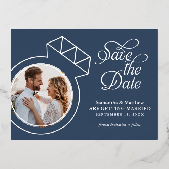 Engagement Ring Photo Wedding Announcement (Front)