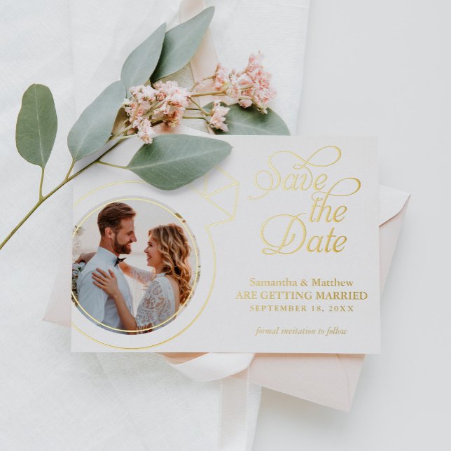 Engagement Ring Photo Wedding Save The Date (Creator Uploaded)