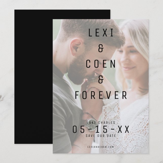 Engagement Ring Save the Date Card (Front/Back)