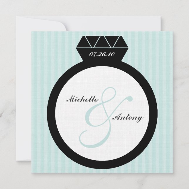 Engagement Ring Save the Date Invitations (Front)