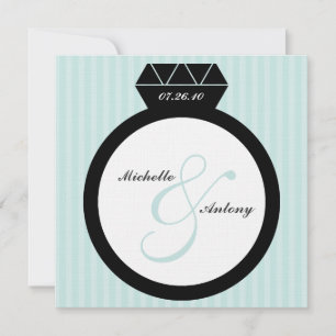 Engagement Ring Save the Date Invitations