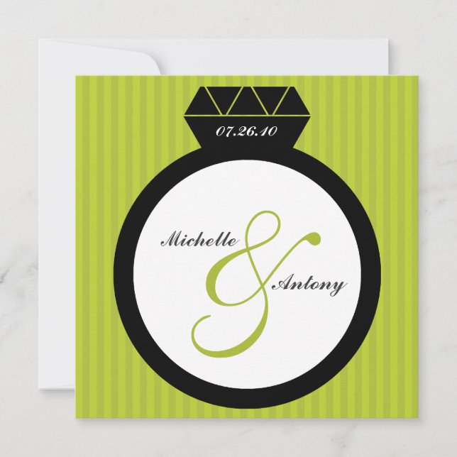 Engagement Ring Save the Date Invitations (Front)