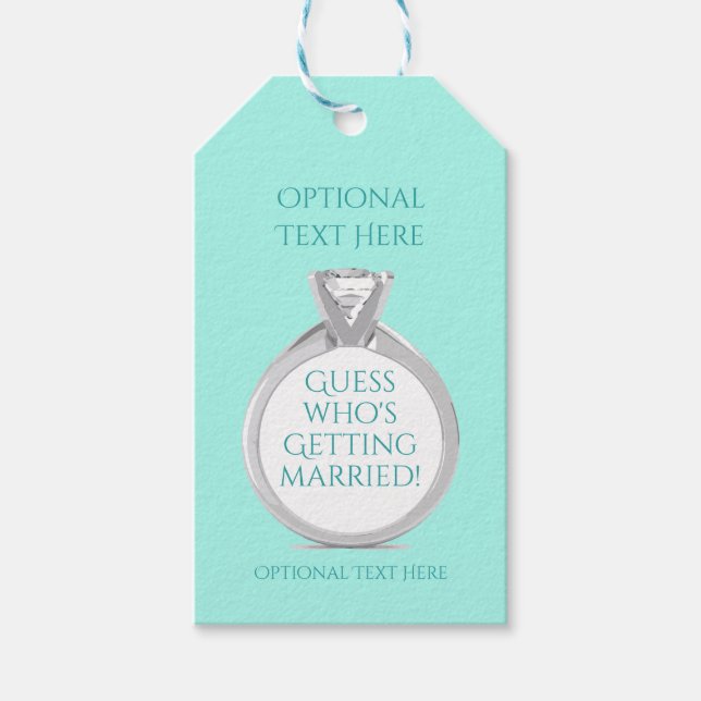 Engagement Ring Tiffany - Custom Gift Tags (Front)