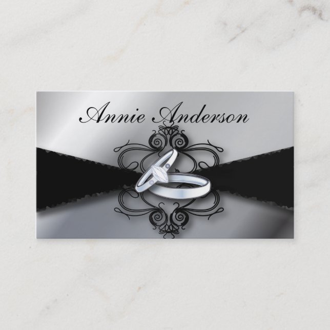 engagement rings wedding Event Planning Business Card (Front)
