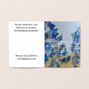 Engagement Small Invitation Gold Foil Card