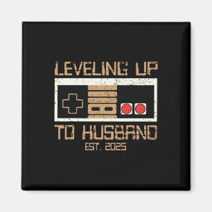Engagement Tee For Gamer Groom Levelling Up To Hus Magnet