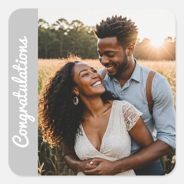 engagement text and photo custom Sticker (Front)