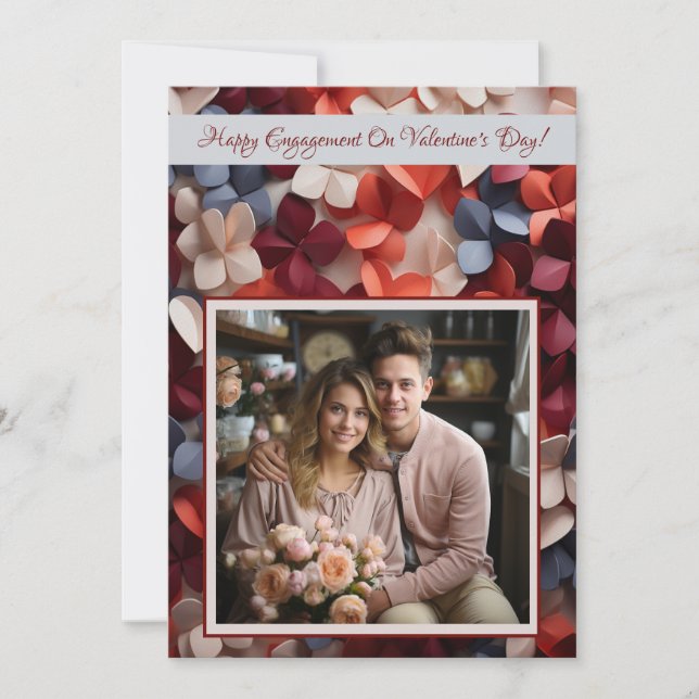 Engagement Valentine's Day Lovecore Personalised 4 Card (Front)