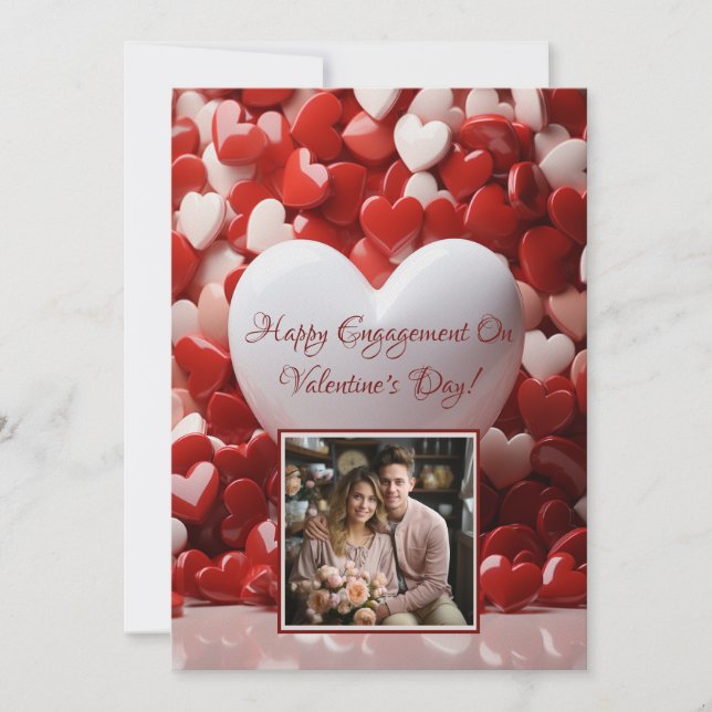Engagement Valentine's Day Lovecore Personalised Card (Front)