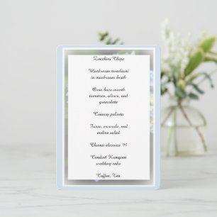 Engagement Wedding Bridal Shower Flat Menu