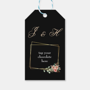Engagement& wedding chocolate cover gift tags