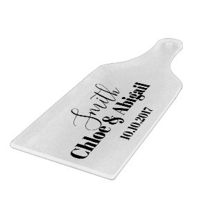 Engagement, Wedding Day or Anniversary Cheese Cutting Board