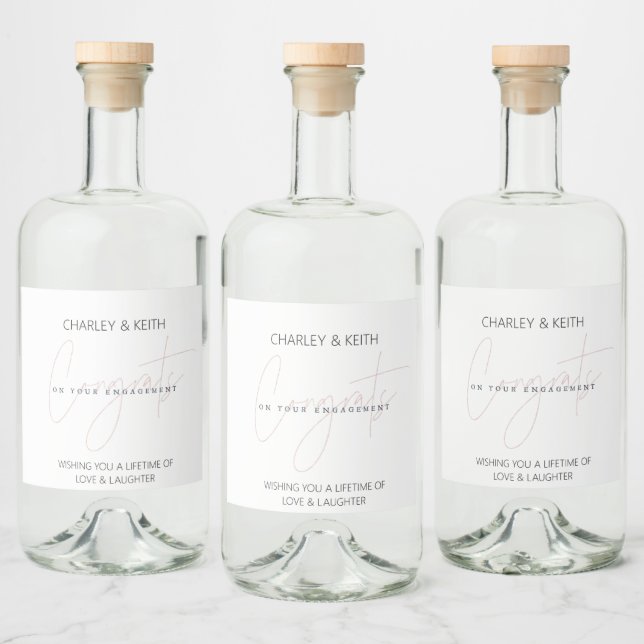 ENGAGEMENT, WEDDING, ENGAGEMENT PARTY LIQUOR BOTTLE LABEL (Bottles)