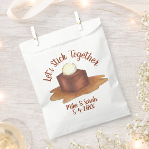 Engagement Wedding Party Sticky Toffee Pudding Favour Bags