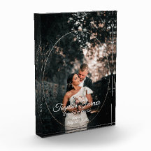 Engagement Wedding Photo and Name Block