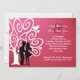 Engagement/ Wedding Silhouette Invitation