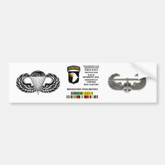 Engagements of the 101st airborne division bumper sticker