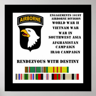 Engagements of the 101st airborne division poster