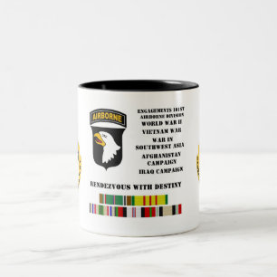 Engagements of the 101st airborne division Two-Tone coffee mug