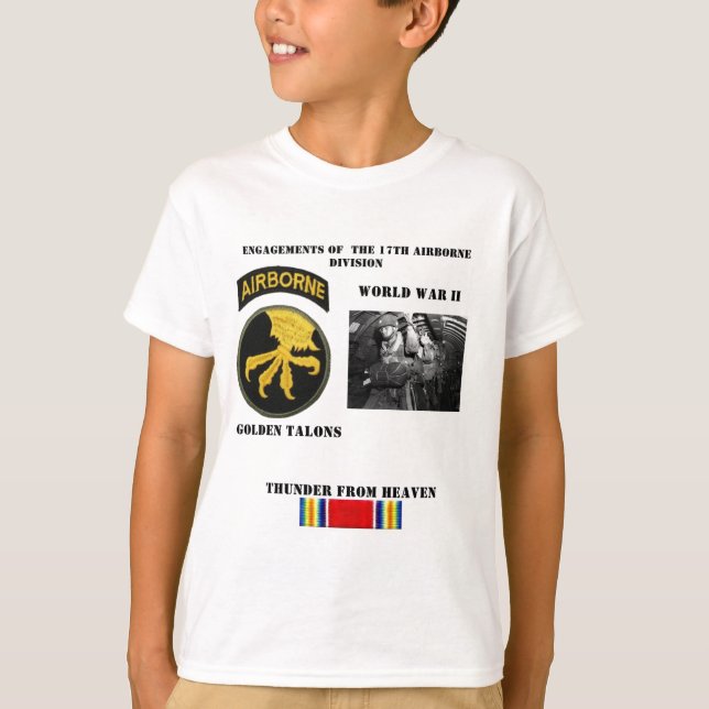 Engagements of  the 17th Airborne Division T-Shirt (Front)