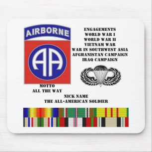 Engagements of  the 82nd  airborne division mouse mat