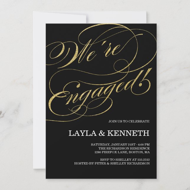Engaging Engagement Invitation (Front)