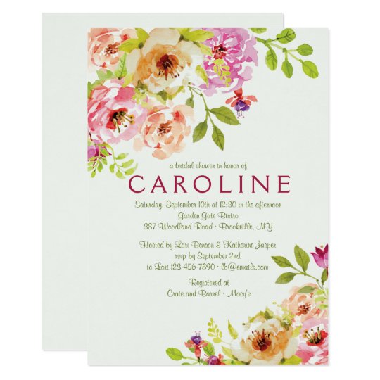 Engaging Floral Invitation