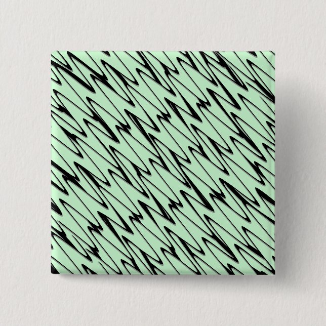 Engaging Mint Green Dynamic  15 Cm Square Badge (Front)