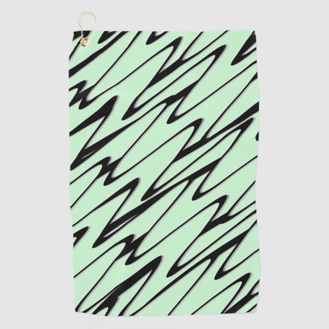 Engaging Mint Green Dynamic  Golf Towel (Front)
