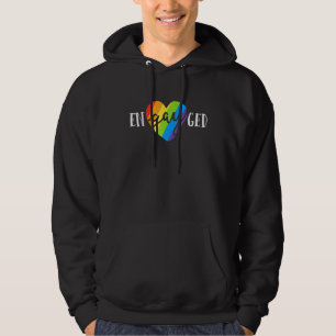 Engayged Lgbt Pride Engaged Gay Bridesmaid Wedding Hoodie