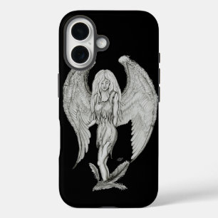 Engel - Black and white design iPhone 16 Case