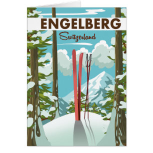 Engelberg Switzerland ski poster