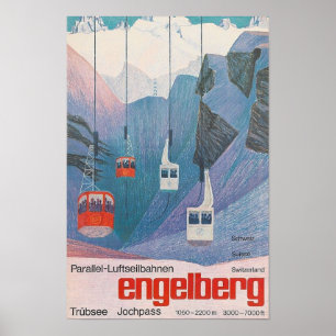 Engelberg Switzerland Vintage Travel Poster