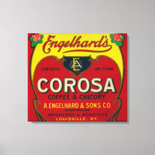 Engelhard's Coffee LabelLouisville, KY Canvas Print