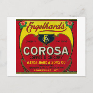 Engelhard's Coffee LabelLouisville, KY Postcard