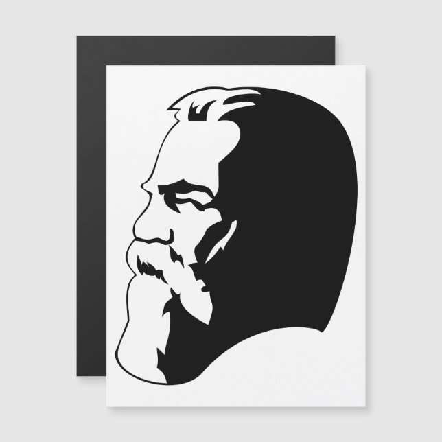 Engels, Communism, Socialism, Soviet Union Magnetic Invitation (Front/Back)