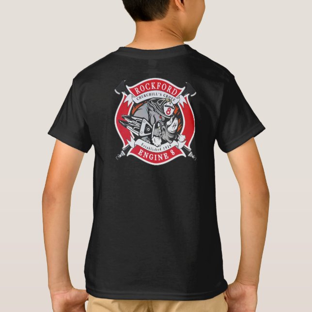Engine 8 Large Logo youth T-Shirt (Back)