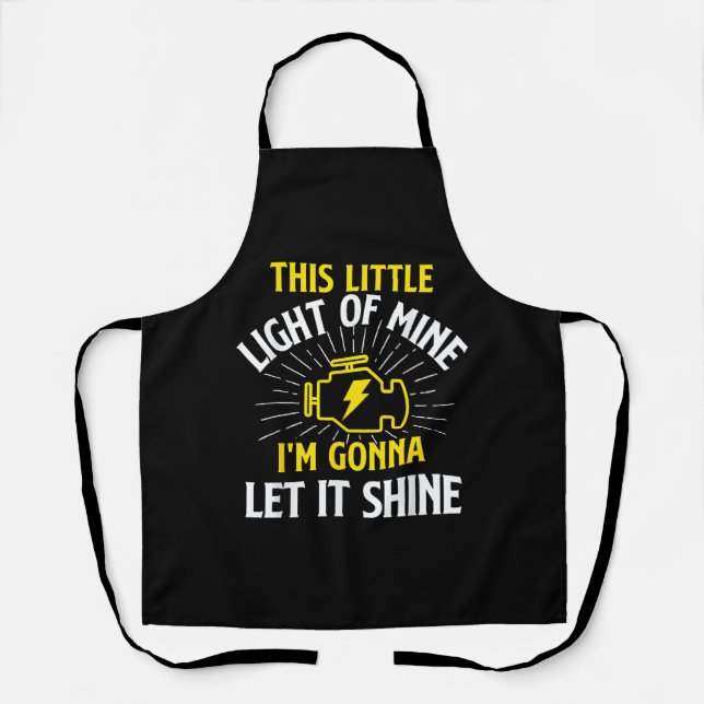 Engine Control Light - Car Guy Auto Mechanic Apron (Front)
